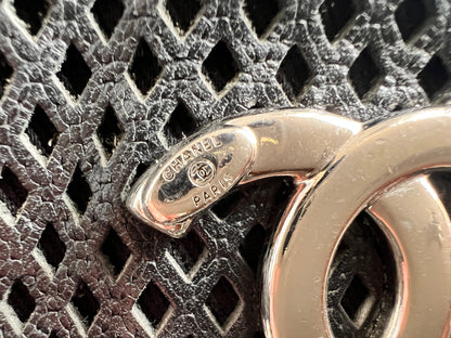 Chanel Black Perforated Up in the Air Tote Retro