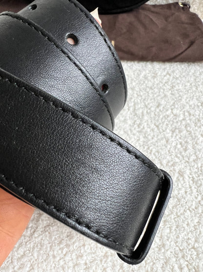 Gucci GG Black Velvet Marmont Belt Bag