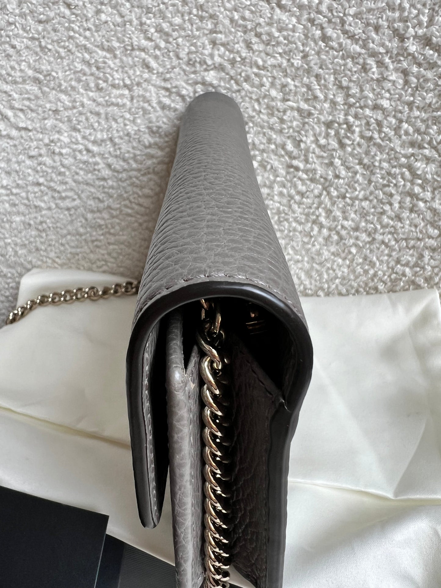 Gucci Dollar Grey Interlocking Chain Wallet
