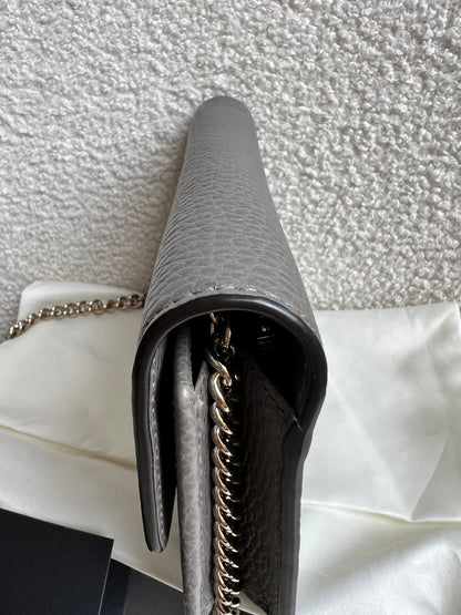 Gucci Dollar Grey Interlocking Chain Wallet