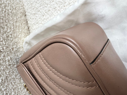 Gucci GG Dusty Pink Marmont Small Shoulder Bag (RRP £2070)