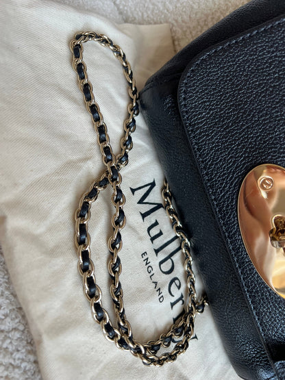 Mulberry Black Regular Lily with Gold Hardware (RRP £995)