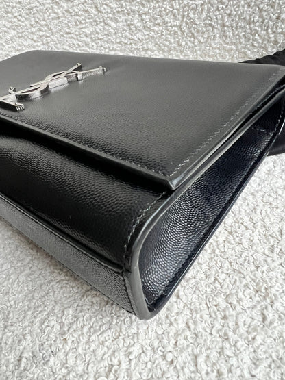 Yves Saint Laurent (YSL) Black Medium Kate with Silver Hardware (RRP £1730)