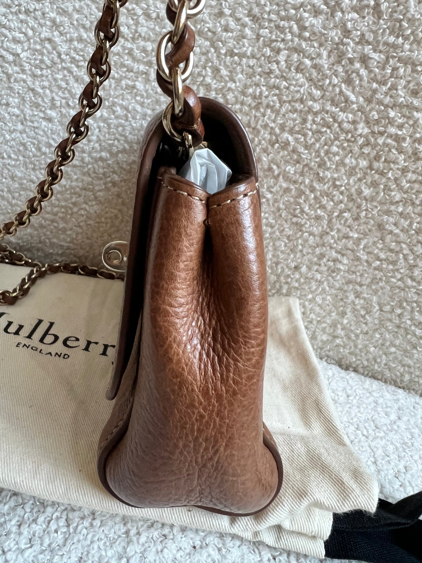 Mulberry Oak Mini Lily with Gold Hardware