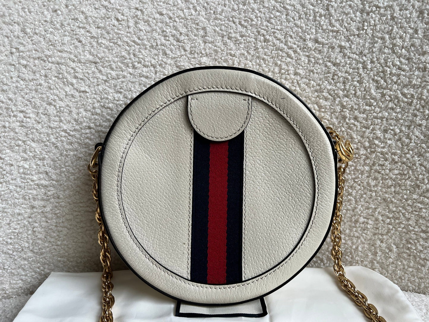 Gucci GG Round White Ophidia Small Shoulder Bag