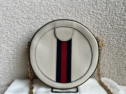 Gucci GG Round White Ophidia Small Shoulder Bag
