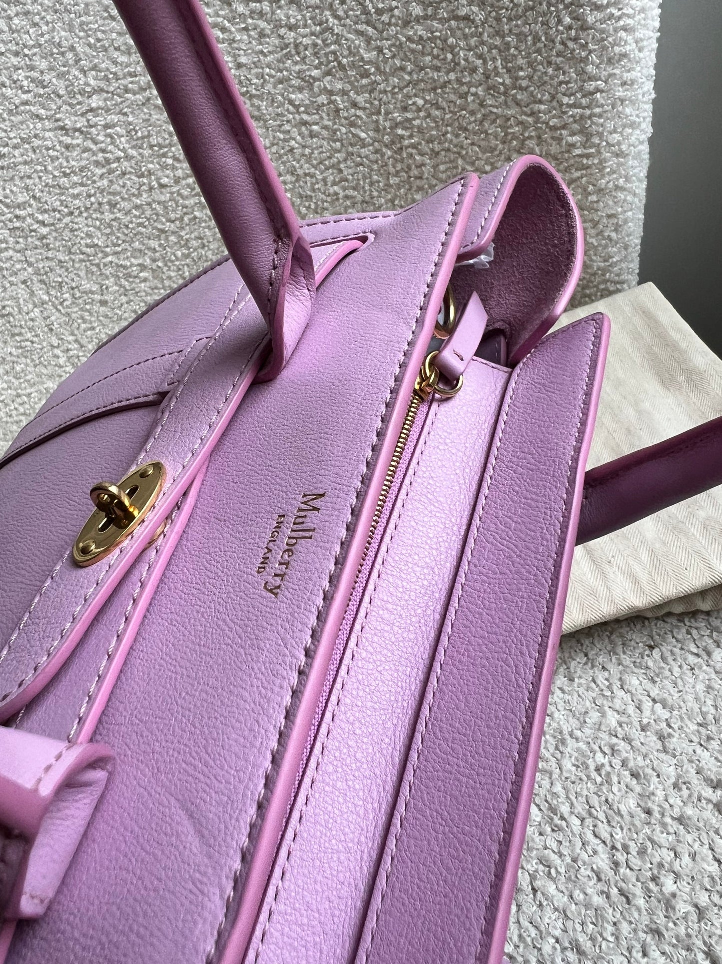 Mulberry Lilac Mini Zipped Bayswater (RRP £1095)