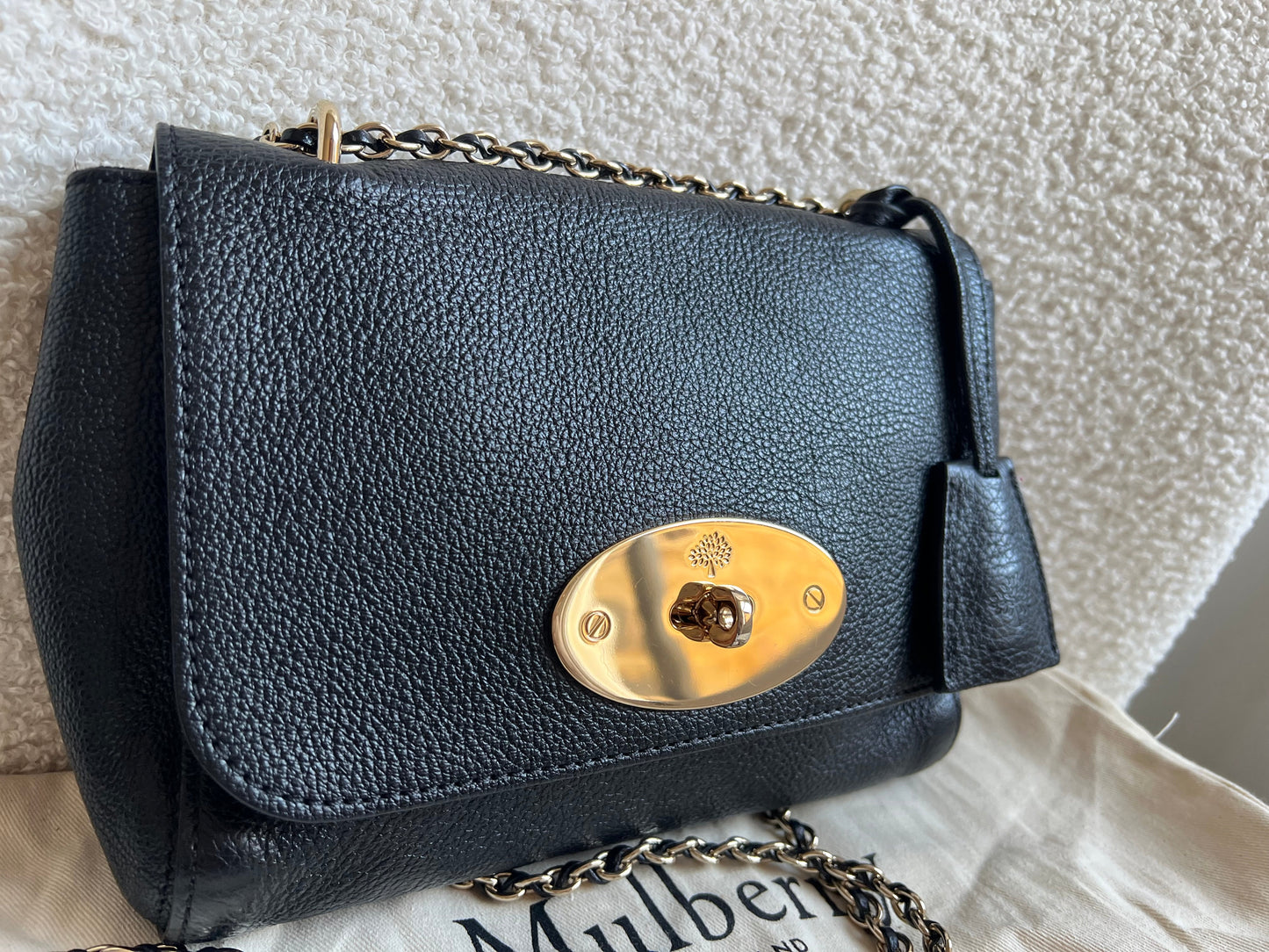 Mulberry Black Regular Lily with Gold Hardware (RRP £995)