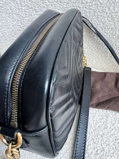Gucci GG Black Marmont Small Shoulder Bag (RRP £1440)
