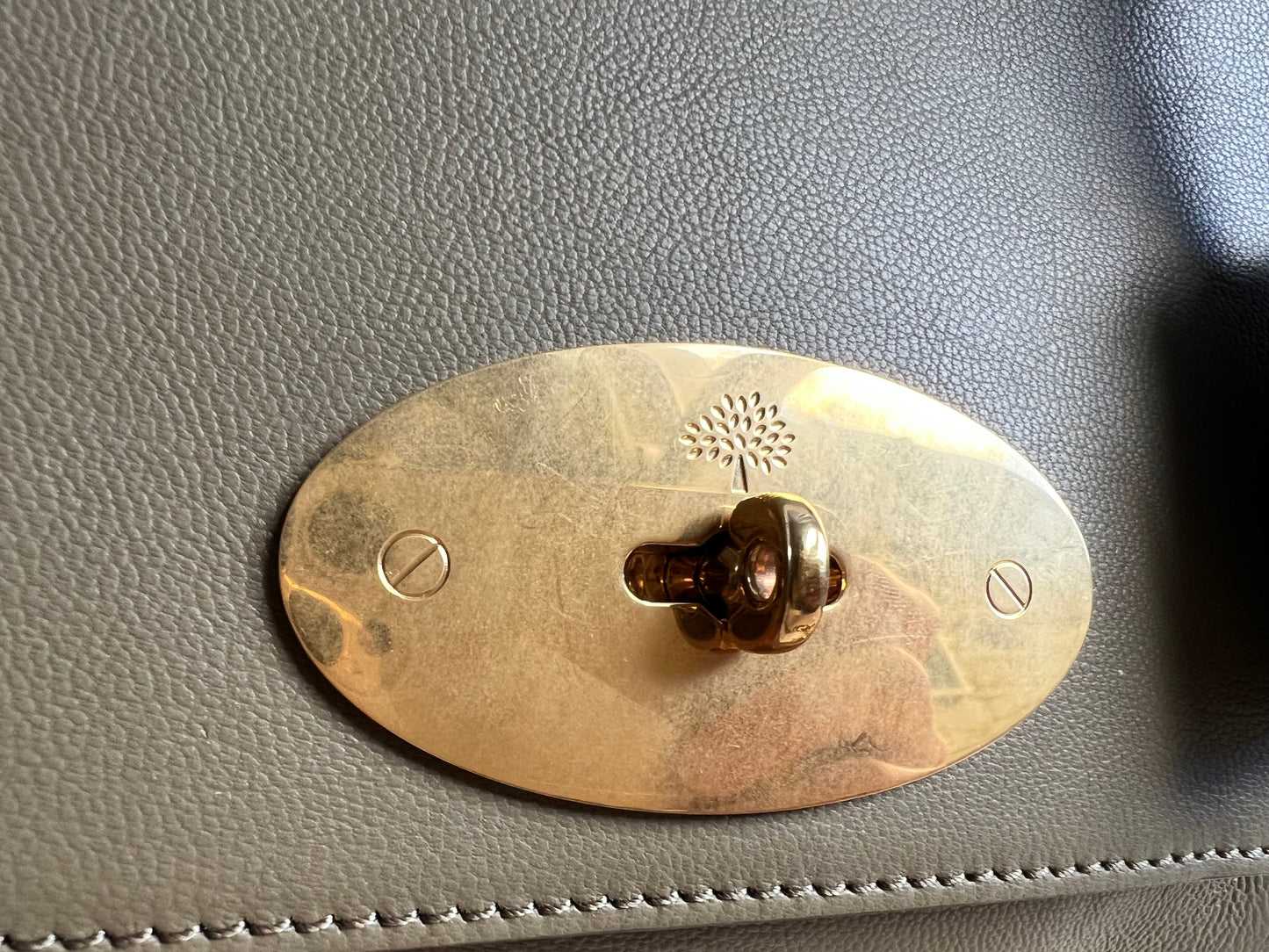 Mulberry Linen Regular Lily with Gold Hardware (RRP £995)
