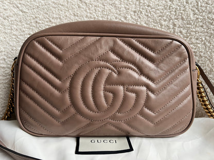Gucci GG Marmont Dusty Pink Small Shoulder Bag (RRP £1440)