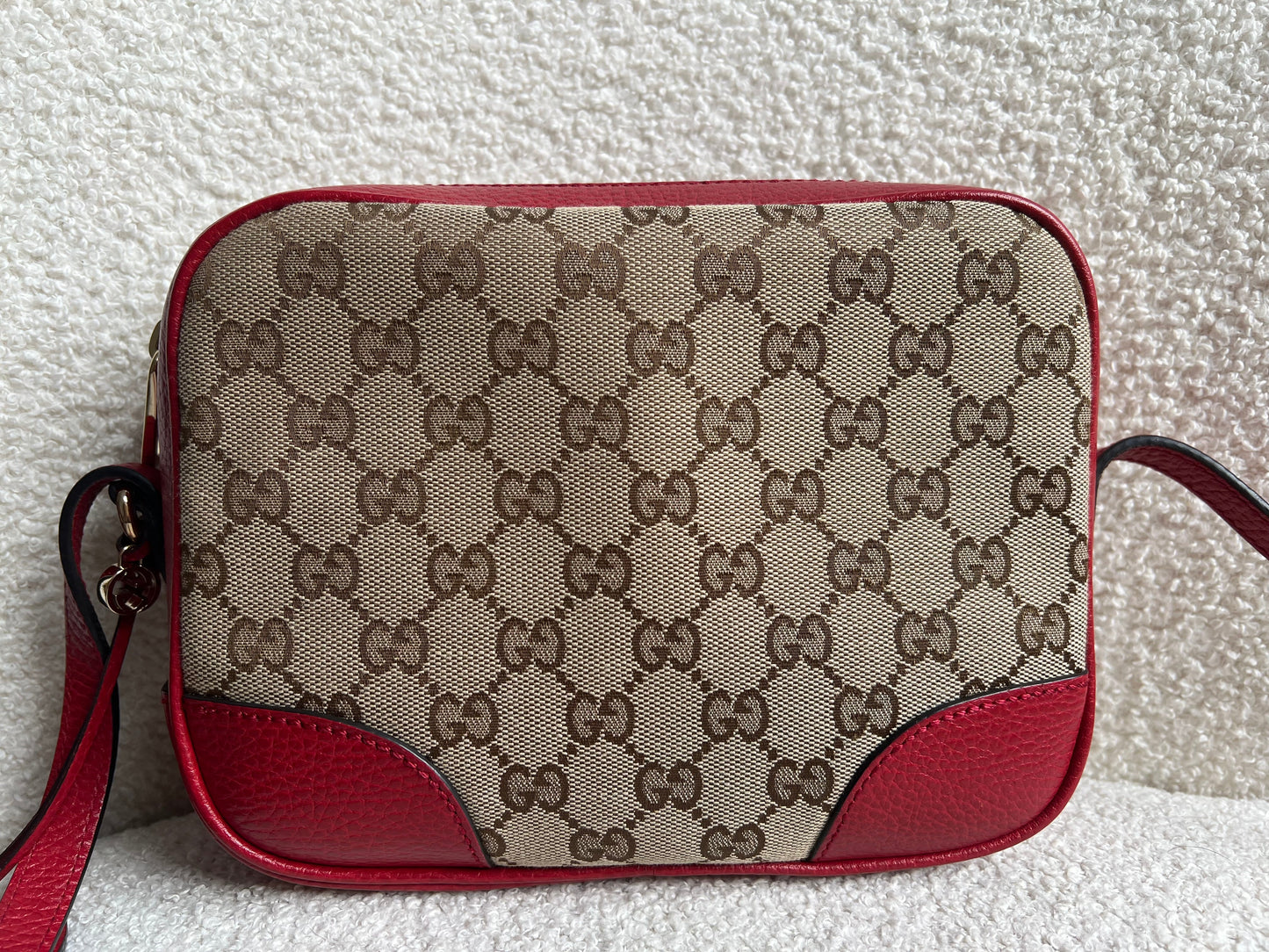 Gucci Bree GG Canvas Red Small Messenger Bag