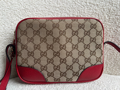 Gucci Bree GG Canvas Red Small Messenger Bag