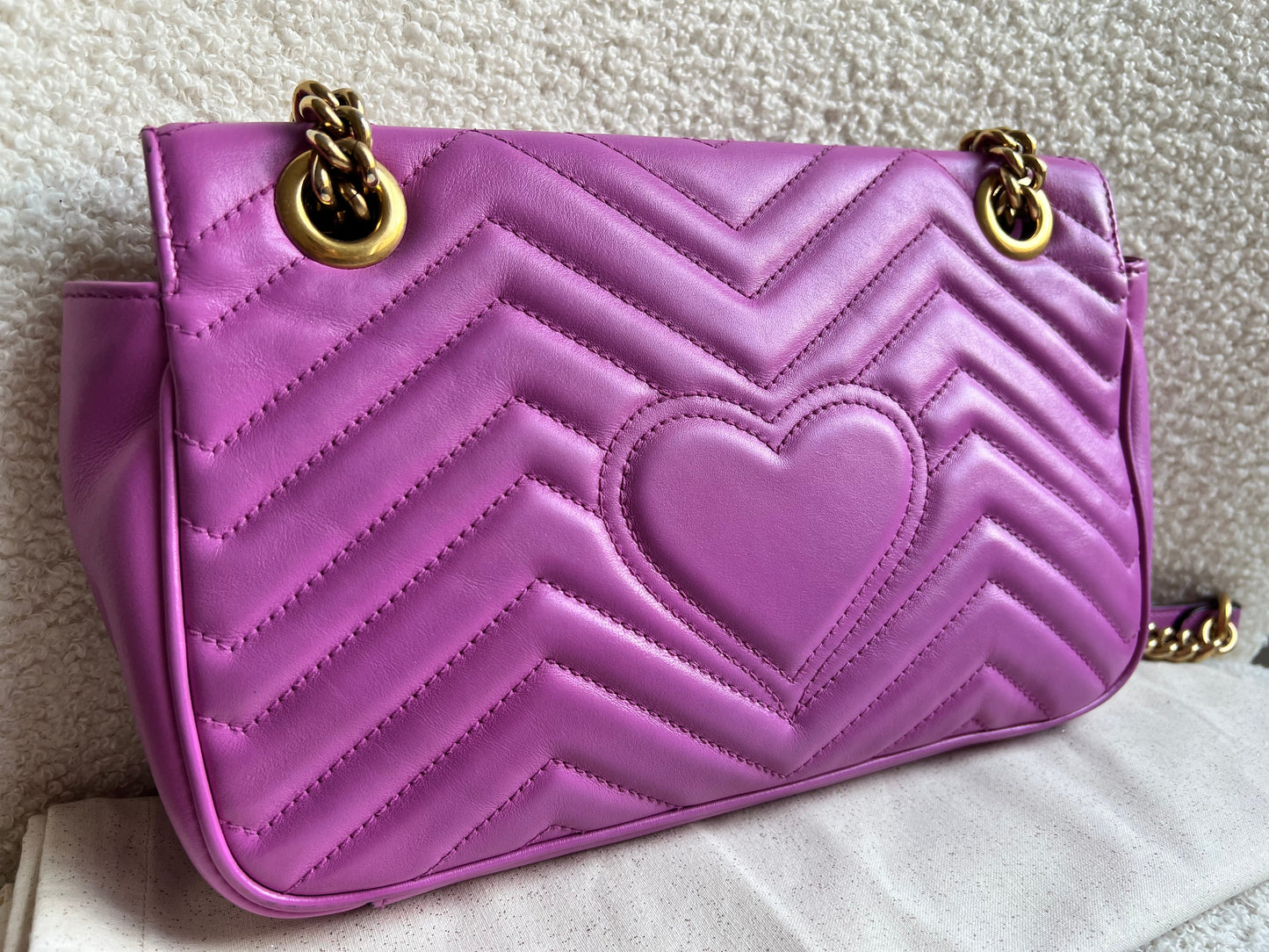 Gucci GG Hot Pink Marmont Small Shoulder Bag (RRP £2070)