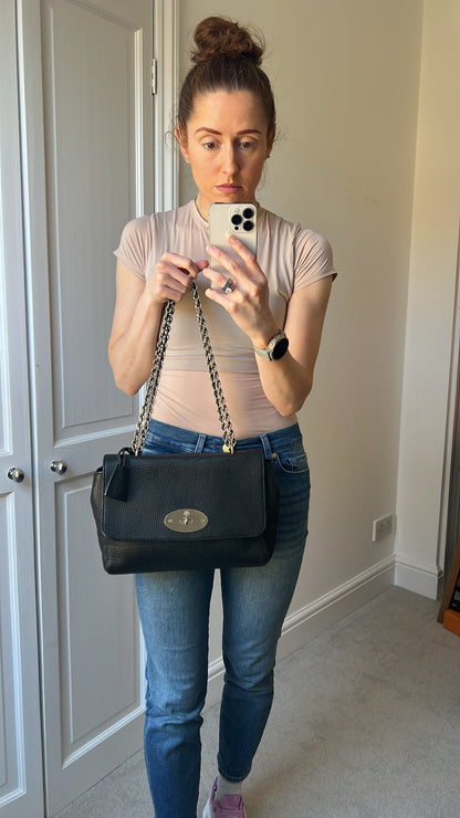 Mulberry Black Medium Lily with Silver Hardware (RRP £1095)