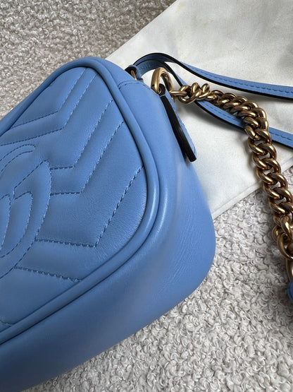 Gucci GG Blue Marmont Mini Shoulder Bag (RRP £1,360)