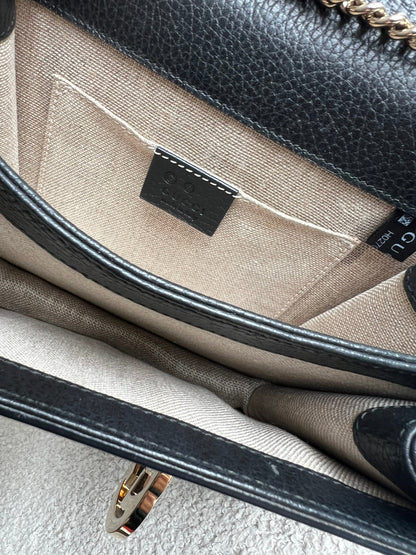 Gucci Interlocking GG Black Small Shoulder Bag