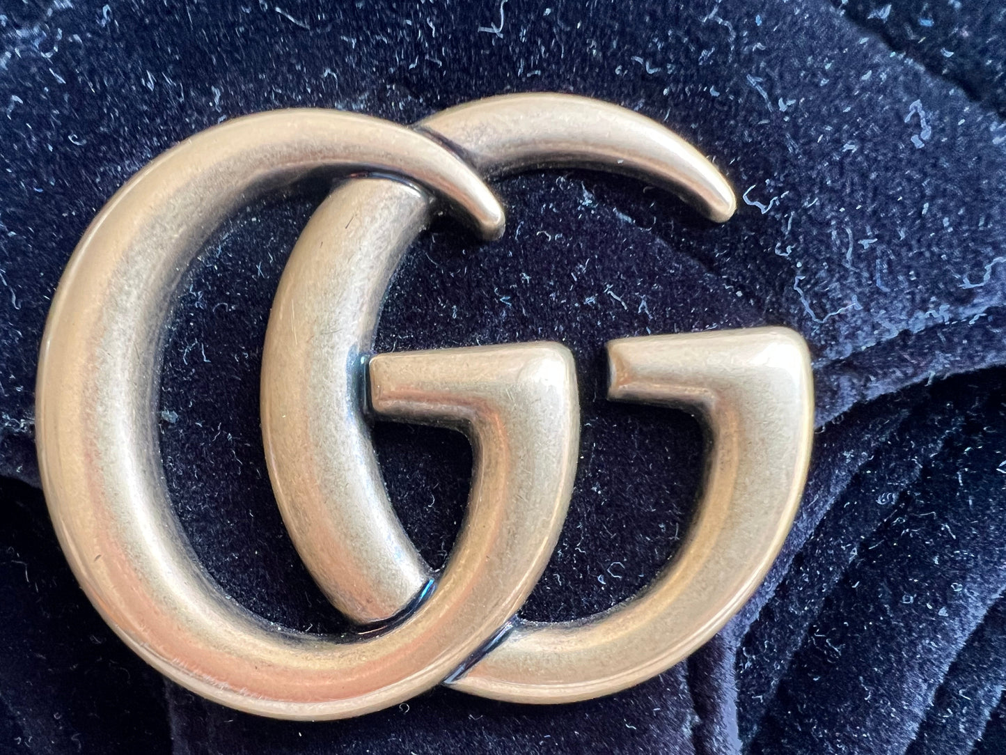 Gucci GG Black Velvet Marmont Mini Shoulder Bag (RRP £1395)
