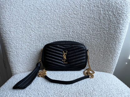 Yves Saint Laurent (YSL) Black Mini Lou Camera Bag (RRP £1285)