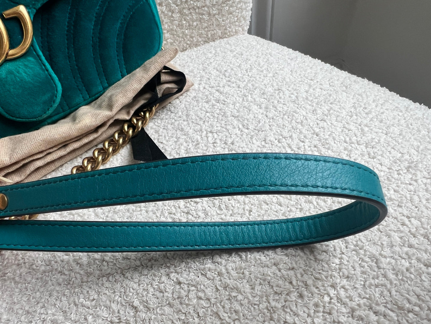 Gucci GG Mini Velvet Marmont Mini Shoulder Bag (RRP £1295)
