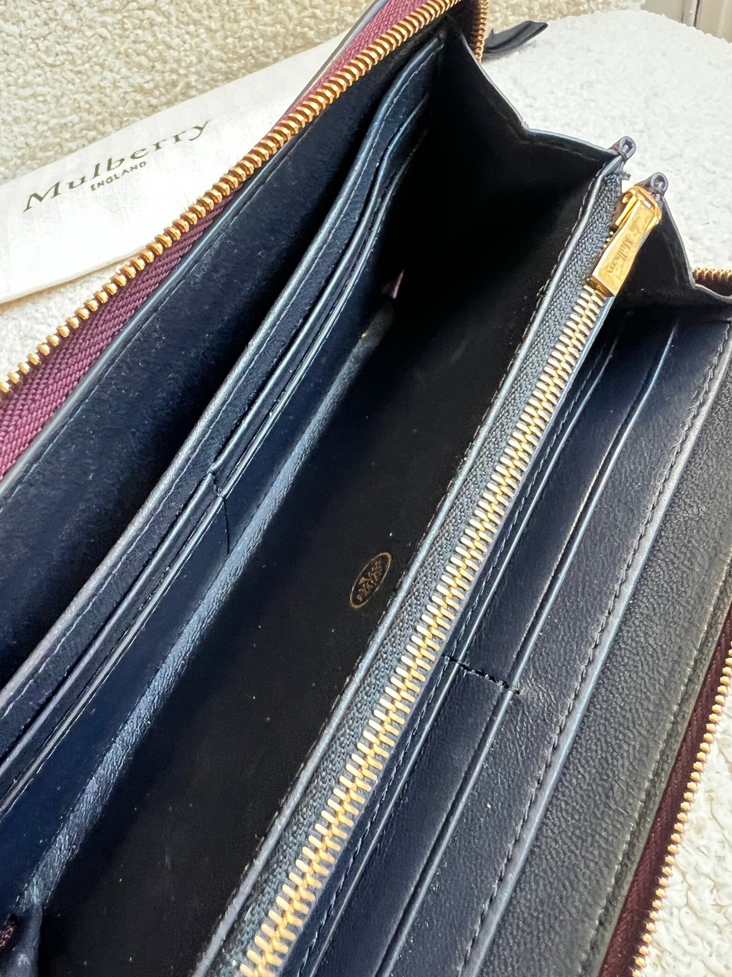 Mulberry Oxblood Continental Wallet (RRP £345)