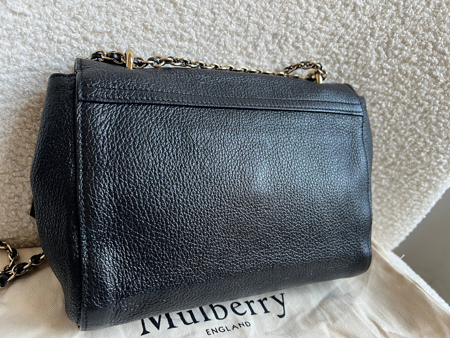 Mulberry Black Regular Lily with Gold Hardware (RRP £995)