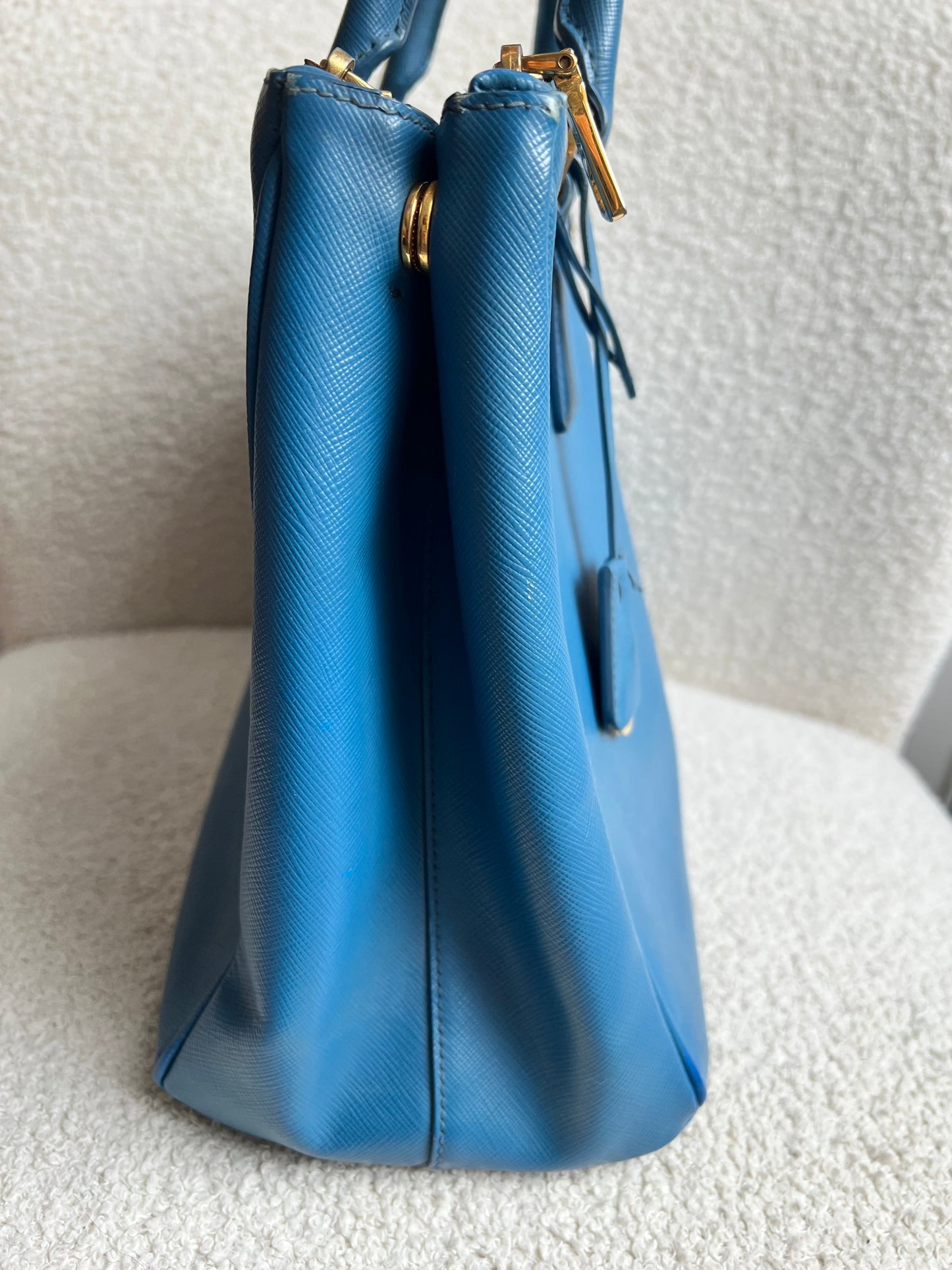 Prada Blue Saffiano Tote
