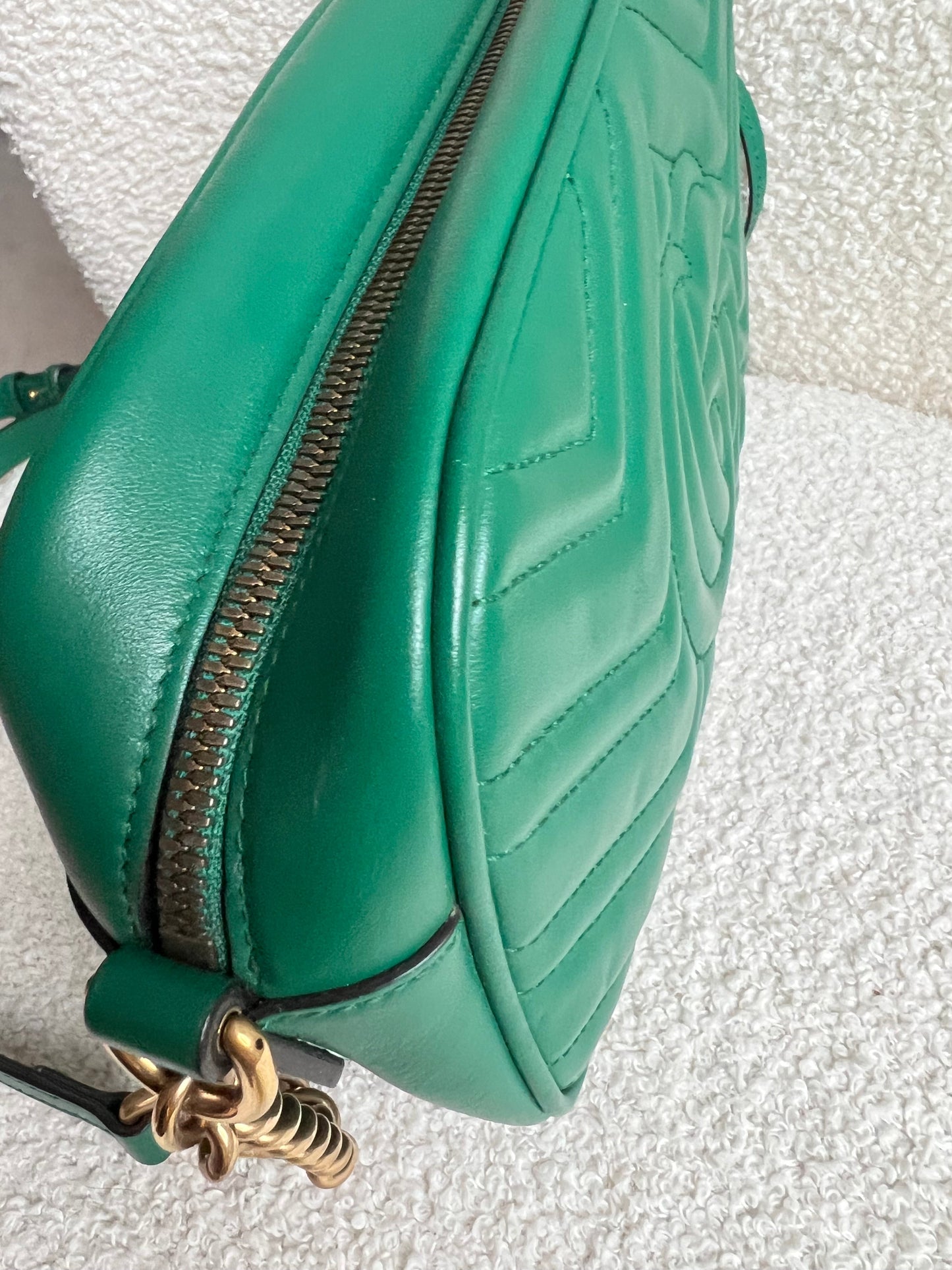 Gucci GG Green Marmont Small Shoulder Bag (RRP £1440)