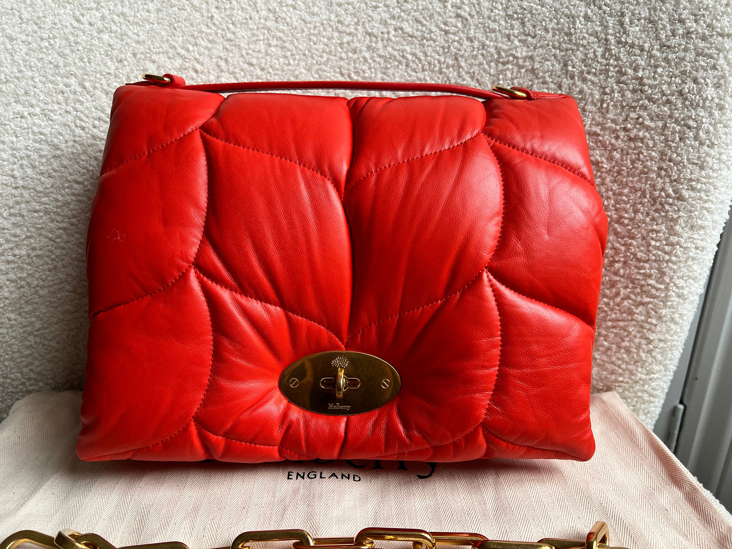 Mulberry Coral Orange Softie in Pillow Effect Nappa Leather (RRP £1650)