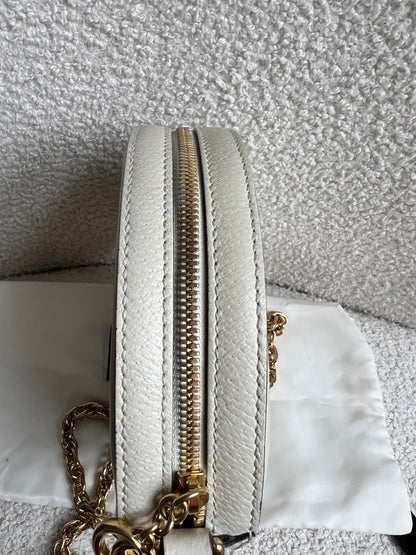 Gucci GG Round White Ophidia Small Shoulder Bag