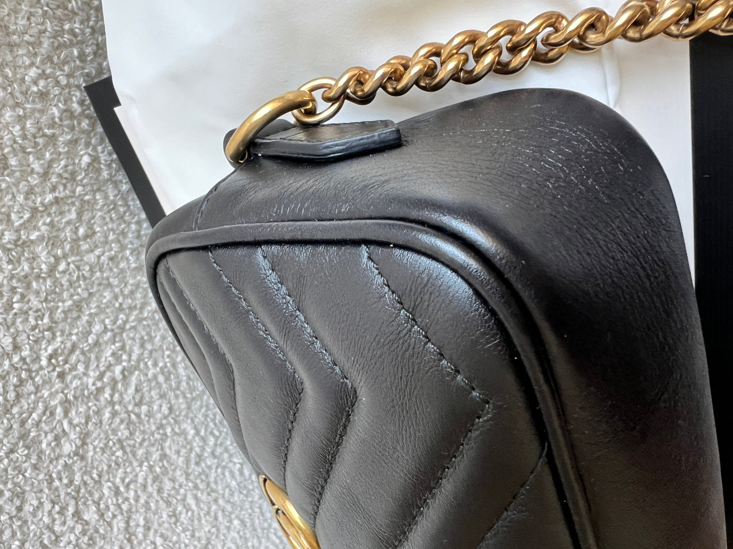 Gucci GG Black Marmont Mini Shoulder Bag (RRP £1,360)