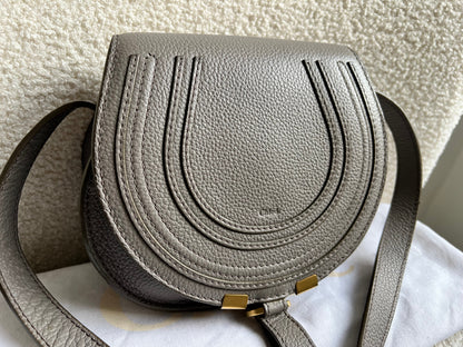 Chloe Small Cashmere Grey Marcie Saddle Bag (RRP £1050)