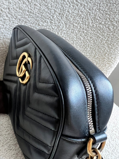Gucci GG Black Marmont Small Shoulder Bag (RRP £1440)