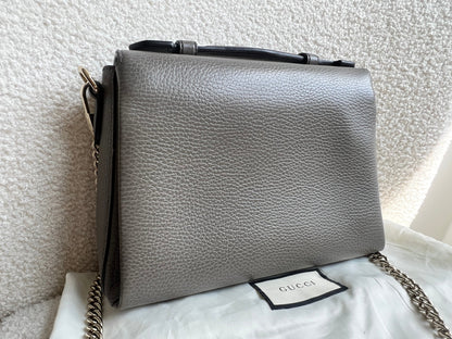 Gucci Interlocking GG Grey Medium Top Handle Bag (RRP £1,150)