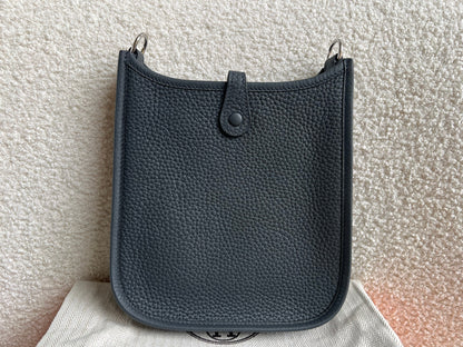 Hermes Evelyne TPM in Grey Clemence Leather with Palladium Hardware