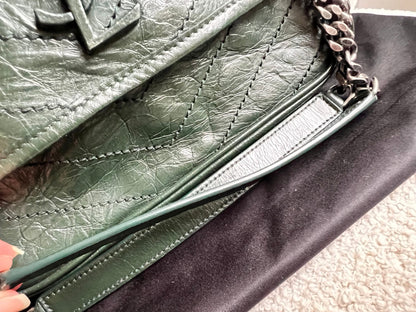 Yves Saint Laurent (YSL) Green Medium Niki Chain Bag (RRP £2430)