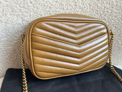 Yves Saint Laurent (YSL) Toffee Beige Mini Lou Camera Bag (RRP £1285)