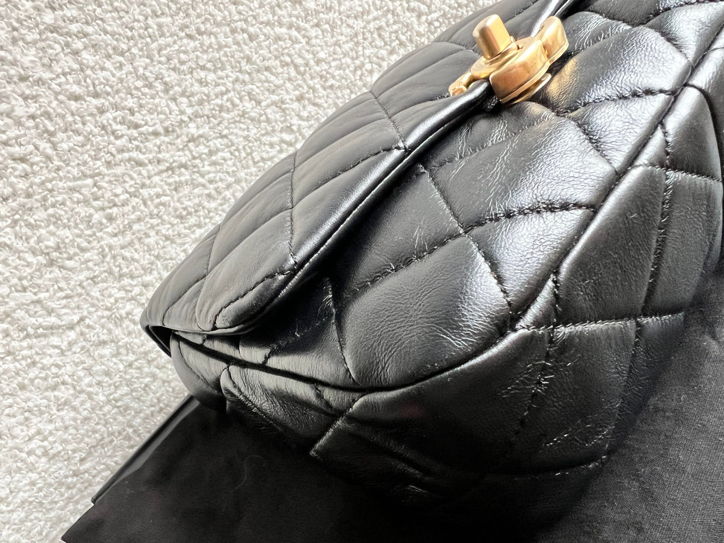 Chanel Candy Chain Mini Flap in Black Lambskin