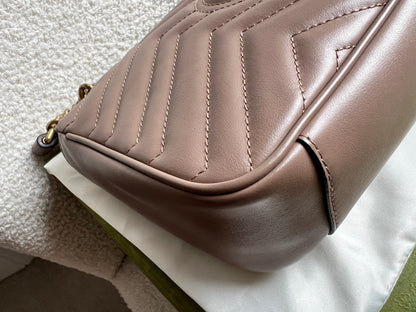 Gucci GG Dusty Pink Marmont Small Shoulder Bag (RRP £2070)