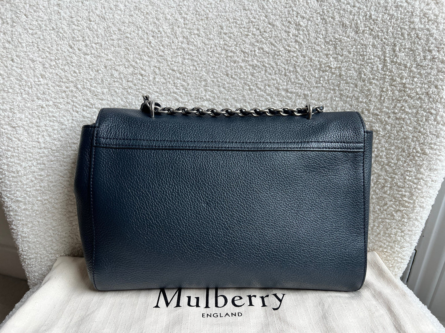 Mulberry Midnight Medium Lily with Silver Hardware (RRP £1095)