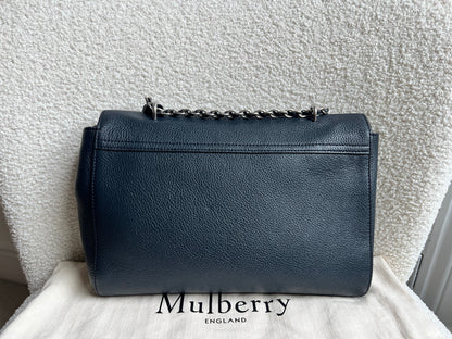 Mulberry Midnight Medium Lily with Silver Hardware (RRP £1095)