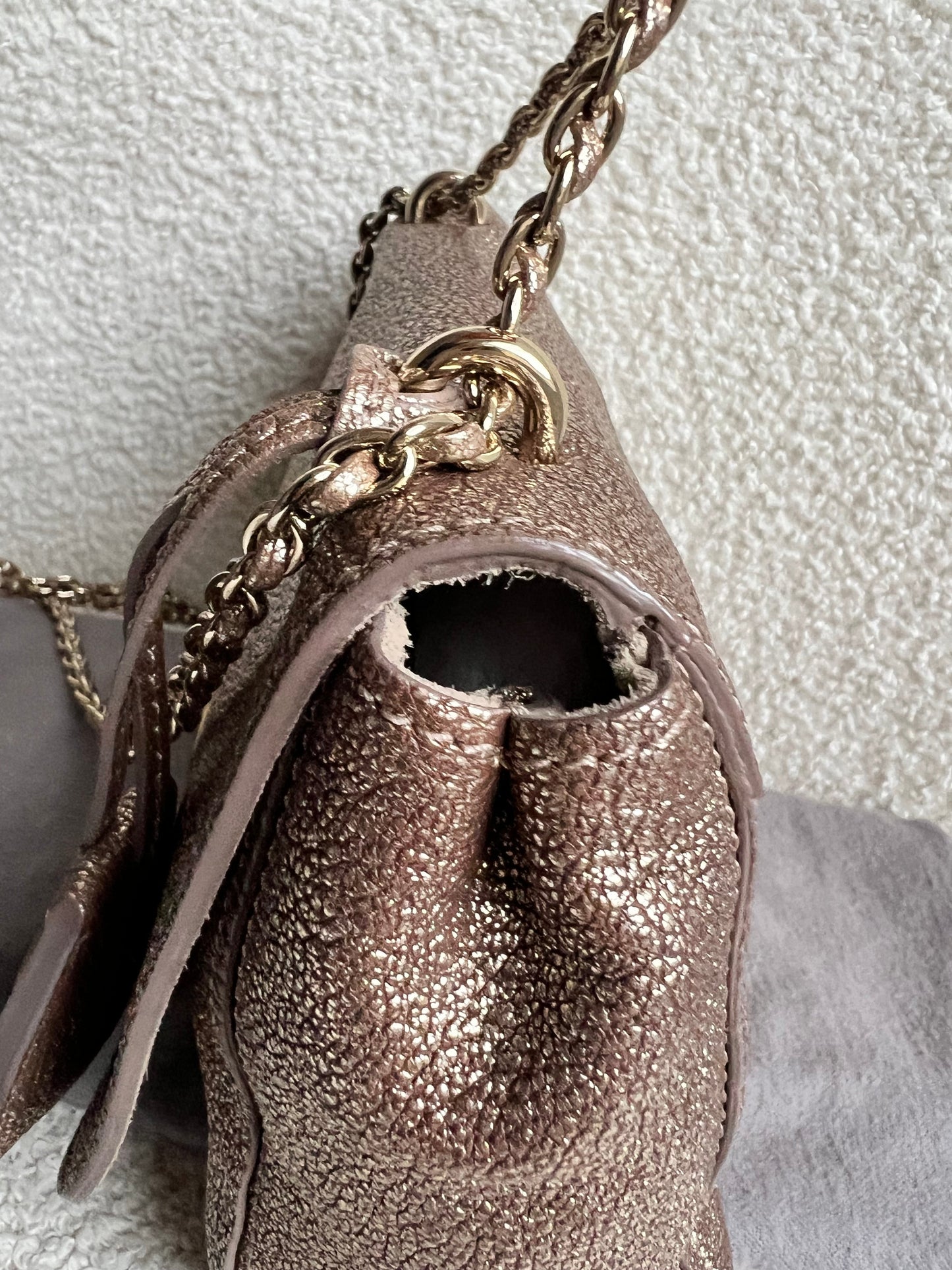 Mulberry Metallic Mushroom Regular Lily with Gold Hardware (RRP £995)