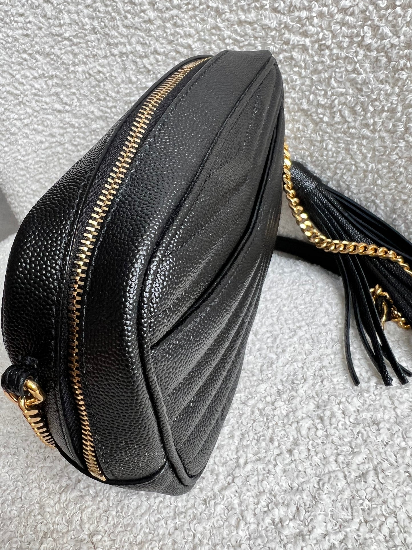 Yves Saint Laurent (YSL) Black Mini Lou Camera Bag (RRP £1285)