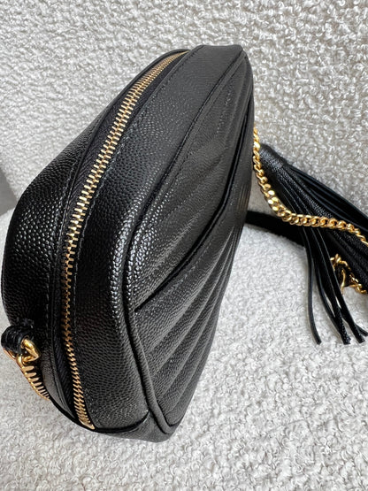 Yves Saint Laurent (YSL) Black Mini Lou Camera Bag (RRP £1285)