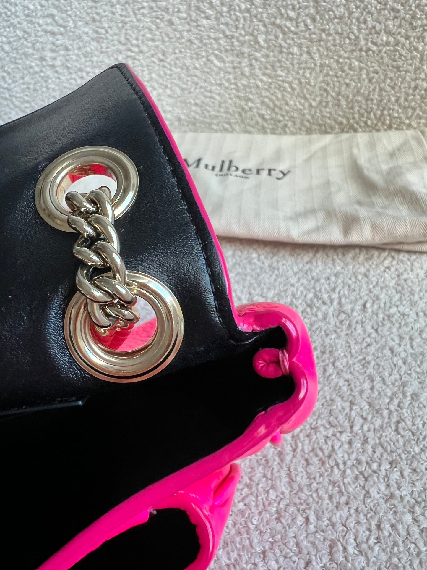 Mulberry Neon Pink Mini Darley Shoulder Bag (RRP £725)