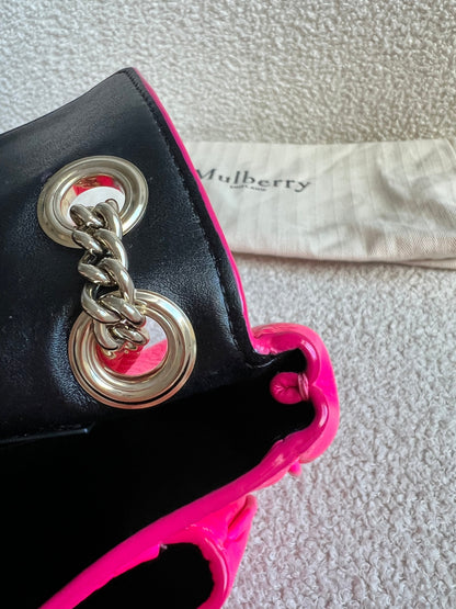 Mulberry Neon Pink Mini Darley Shoulder Bag (RRP £725)