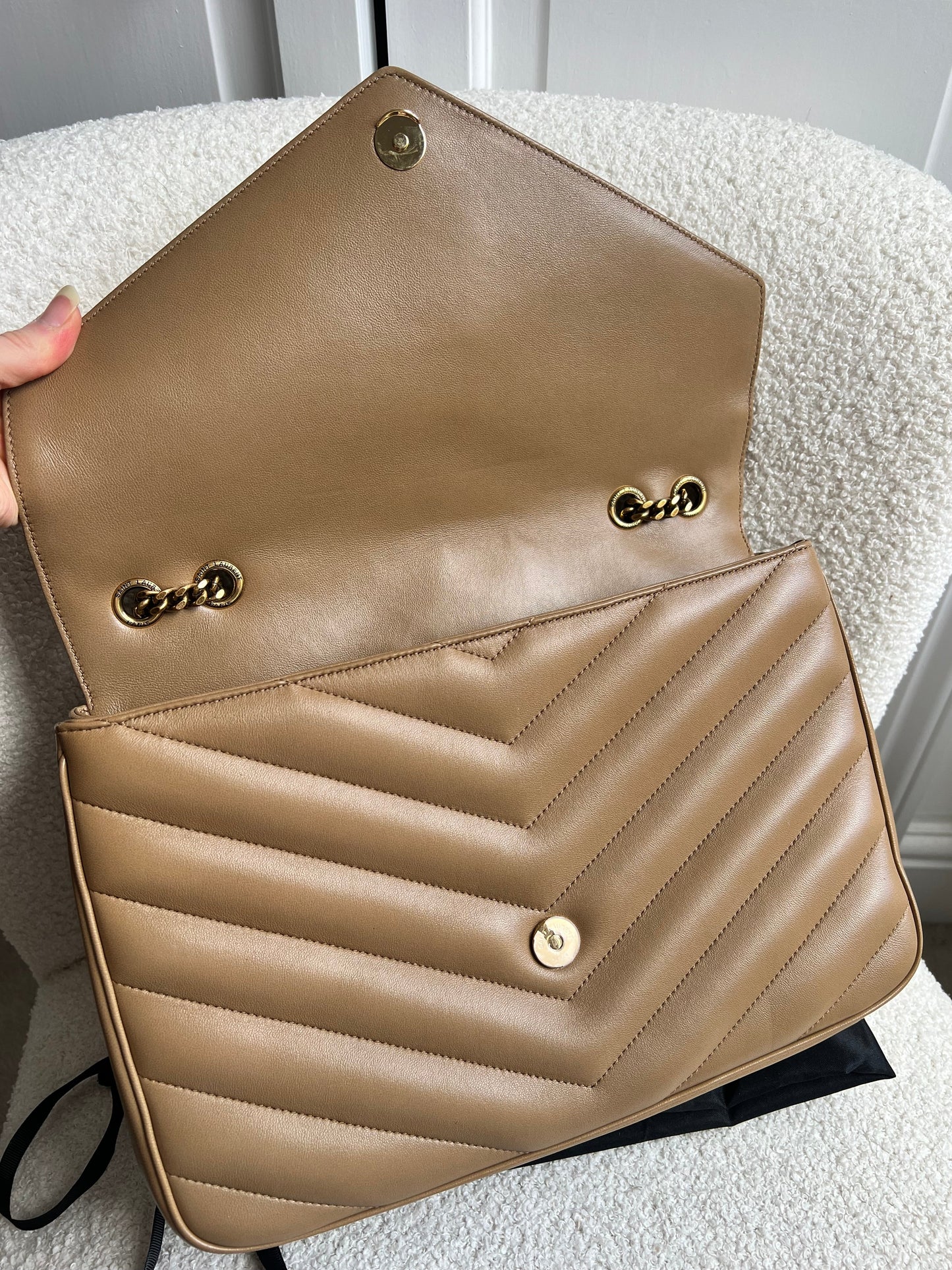 Yves Saint Laurent (YSL) Medium Natural Tan LouLou (RRP £2145)