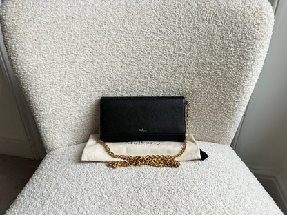 Mulberry Black Continental Chain Clutch Wallet (RRP £425)