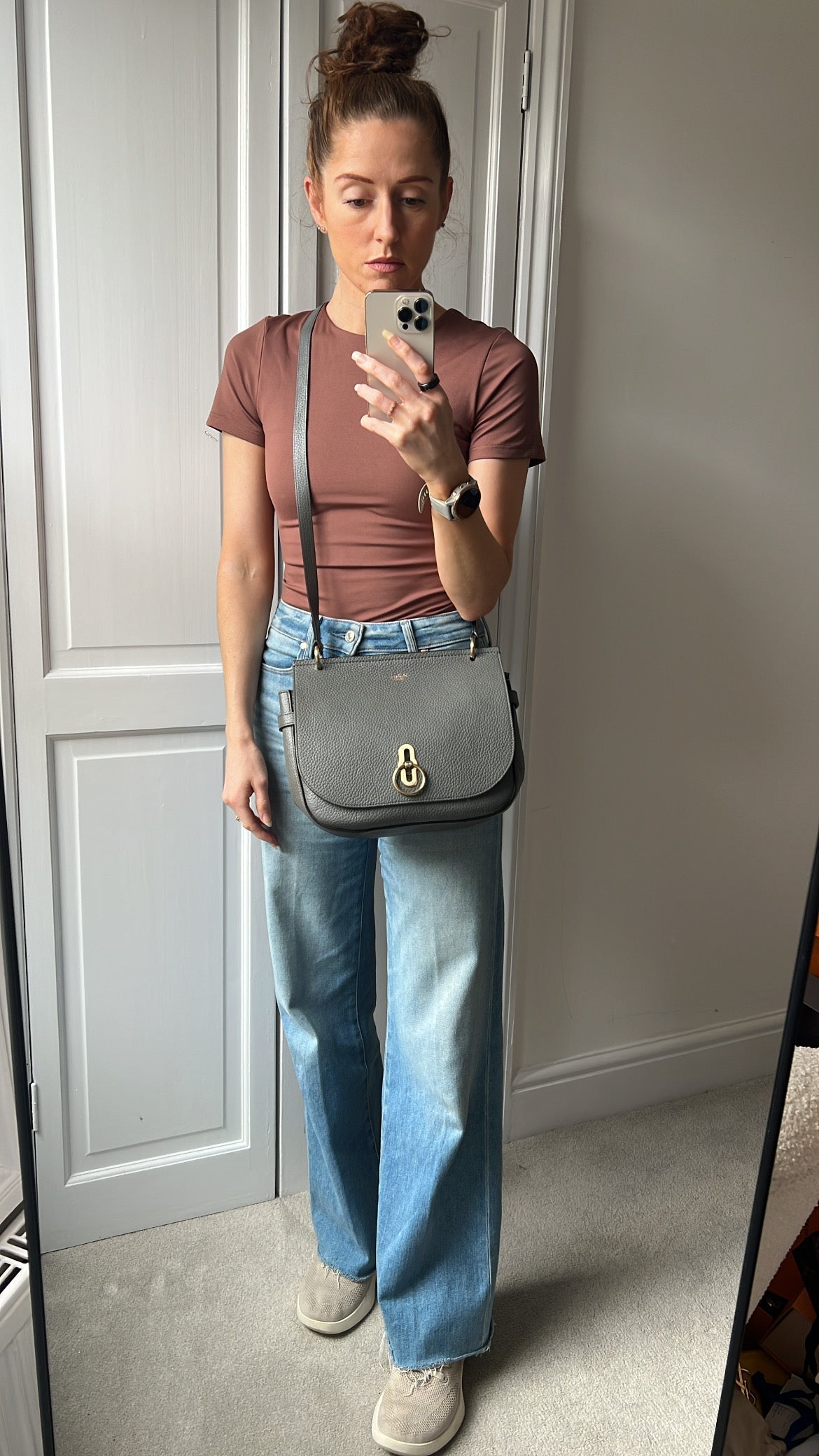 Mulberry Grey Soft Amberley Satchel (RRP £1,195)