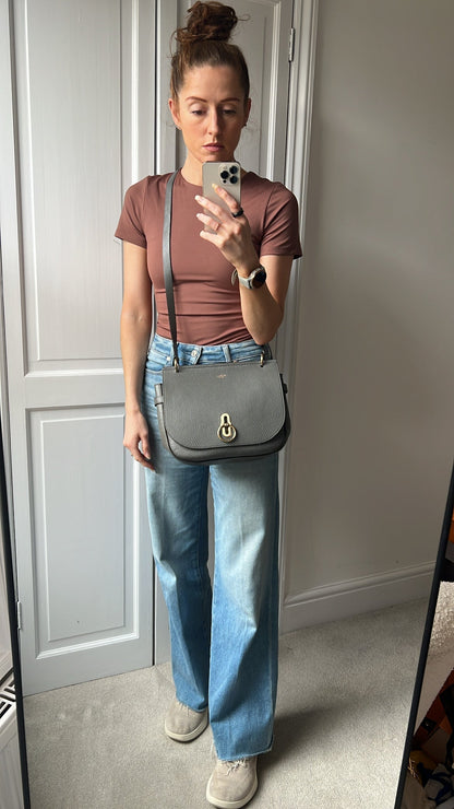 Mulberry Grey Soft Amberley Satchel (RRP £1,195)